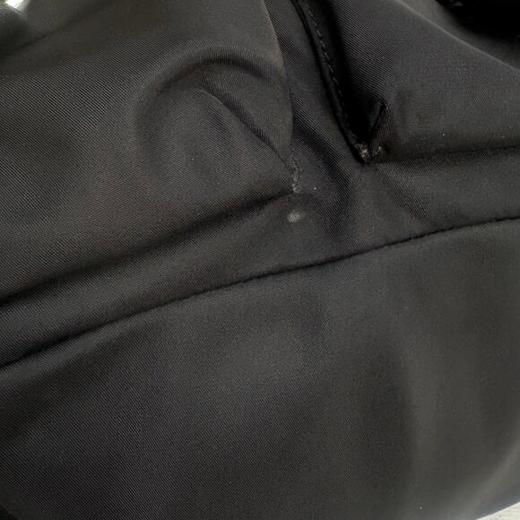 Kate Spade Carley Nylon Flap Backpack Black Drawstring Preppy Casual Athleisure - Picture 12 of 16